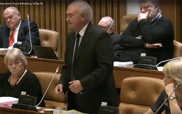 Aberdeen Council meeting on anti-boycott motion