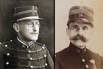 Alfred Dreyfus (left) and Ferdinand Walsin Esterhazy