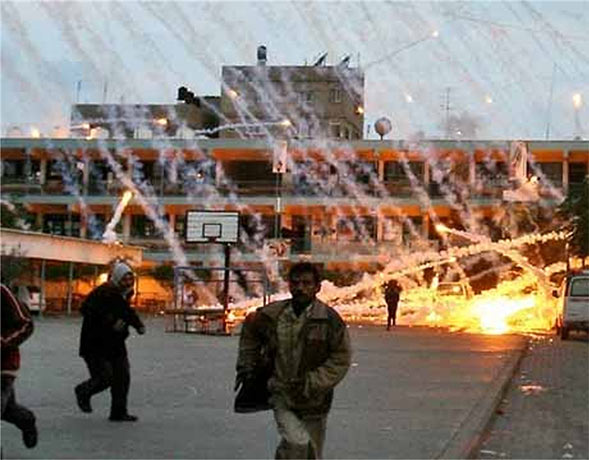 UN school playground attacked with airburst-delivered white phosphorus 