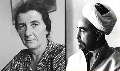 Golda Meir and King Abdullah of Jordan