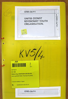 MI5 document comparing Begin's young Zionists organisation to Hitler youth MI5 document comparing Begin's young Zionists organisation to Hitler youth