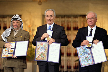 Rabin, Perez and Arafat awarded Nobel Peace Prize