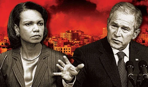 Bush and Rice wanted to drown Palestinian unwelcome election results in blood. RiceBush