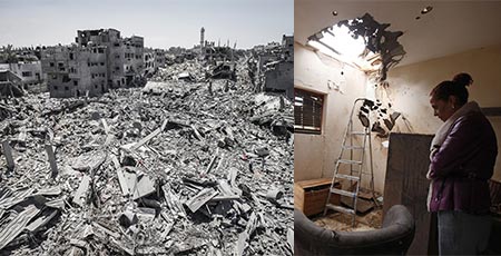 Gaza devastation - Sderot roof