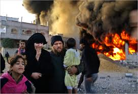 Massive violence against a defenceless population