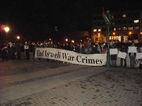There were more protestors outside than inside