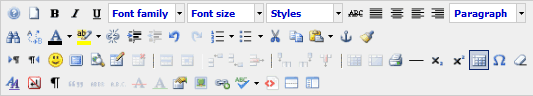 editor toolbar
