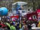 British trade unionists demonstrate to defend their pensions: every British TU has declared for BDS