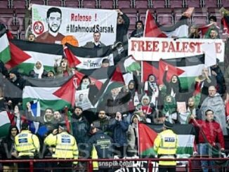 200 Palestine supporters opposing Israeli apartheid