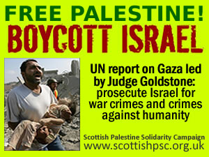 We campaign with others for a mass boycott campaign against the apartheid state of Israel