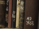 Looted Palestinian books, labelled 'absentee property'