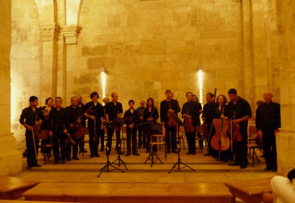 Half the Ramallah Orchestra at St Anne Church