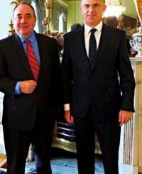 Scottish First Minister Alex Salmond and Taub October 2012