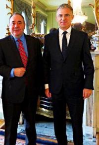 Scottish First Minister Alex Salmond and Taub October 2012