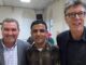L to R: Jackie MacNamara, ex-Celtic and Hibs player, Mahmoud Sarsak, Tony Higgins of FIFPro