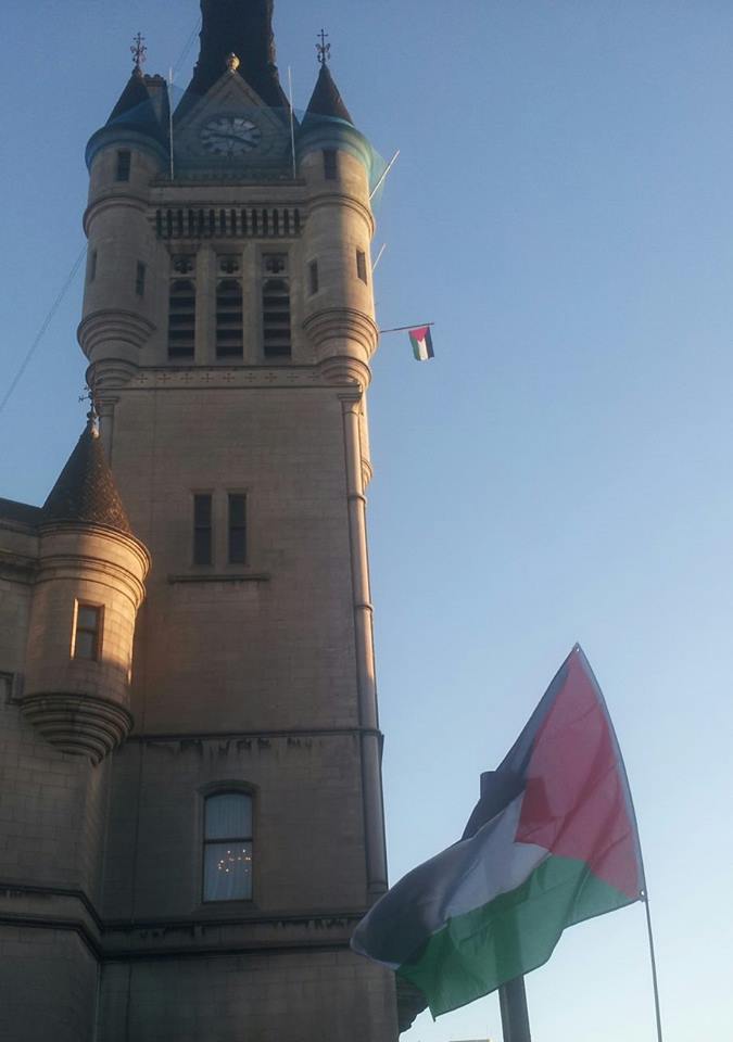 Aberdeen City Council flies the Palestinian flag on UN Day of Solidarity with the Palestinian People