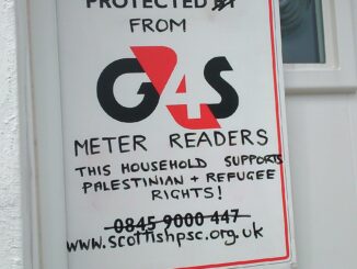 Dont admit representatives of a war ciminal entity, G4S, into your home