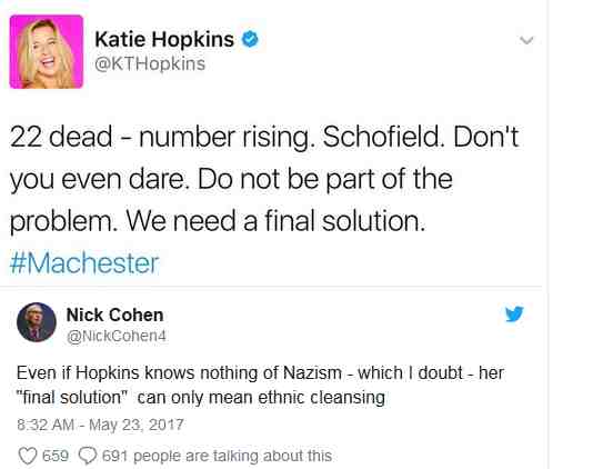 KT hopkins and final solution