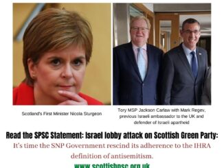 Read the SPSC Statement Israel lobby attack on Scottish Green Party www.scottishpsc.org.uk1