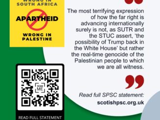 The most terrifying expression of how the far right is advancing internationally surely is not as SUTR and the STUC assert the possibility of Trump back in the White House but rather the real